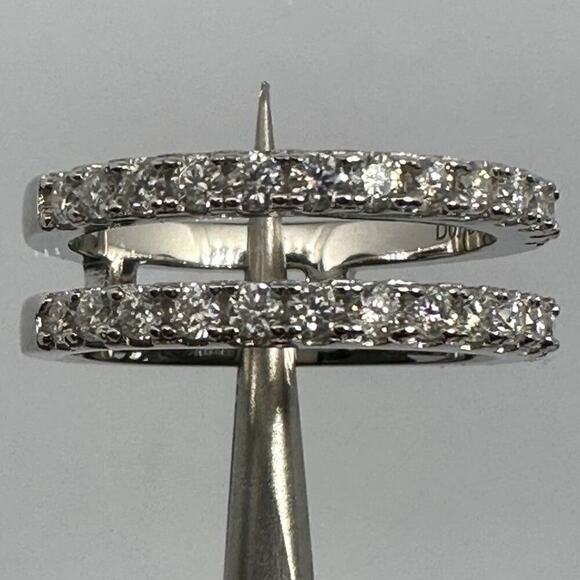 Moissanite Diamond Ring Enhancer Wedding Band GRA Certified Jewelry Size 4.5 - Picture 1 of 11